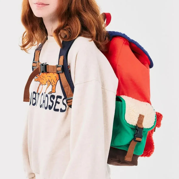 Sheepskin Colour Block Backpack