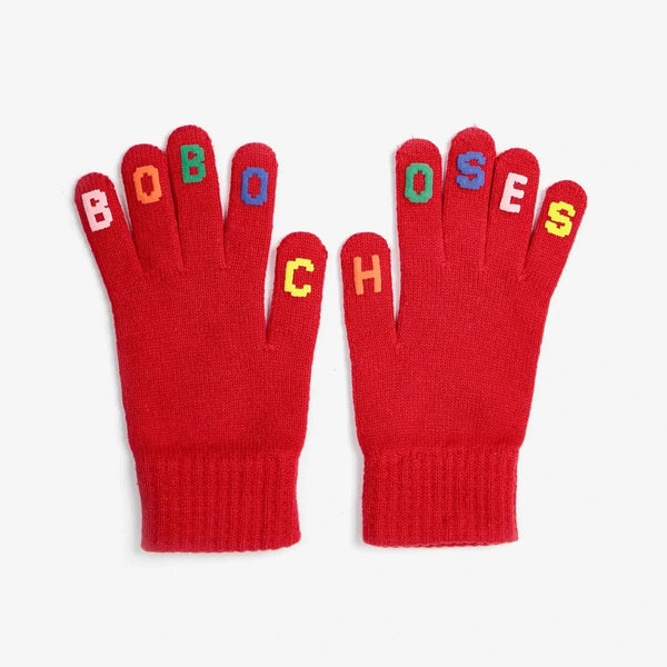 Bobo Choses Knitted Gloves (Red)