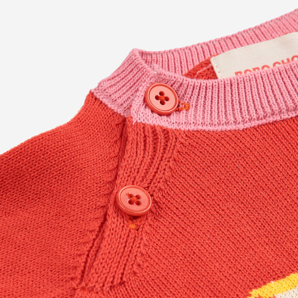 Rocking Horse Print Cotton Knitted Jumper