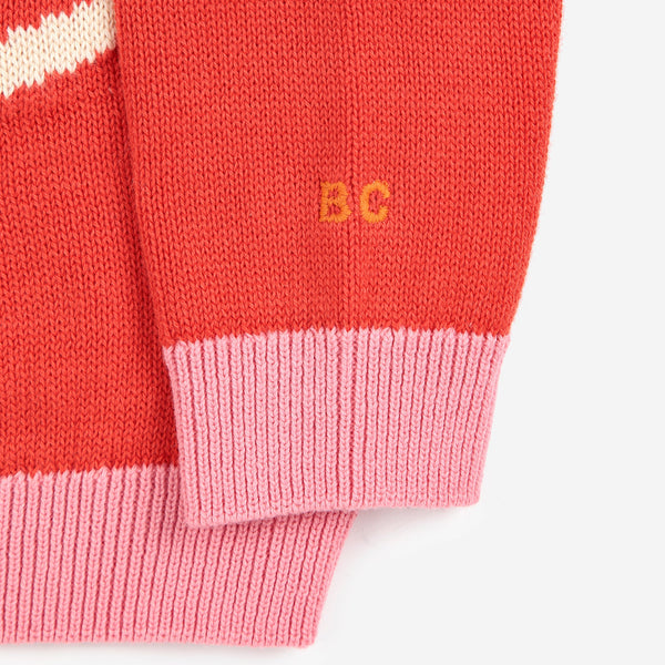 Rocking Horse Print Cotton Knitted Jumper