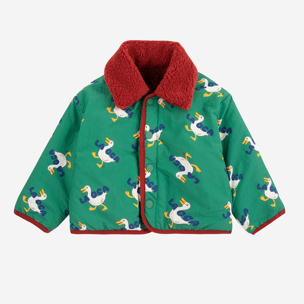 La Oca All Over Print Reversible Baby Sheepskin Jacket