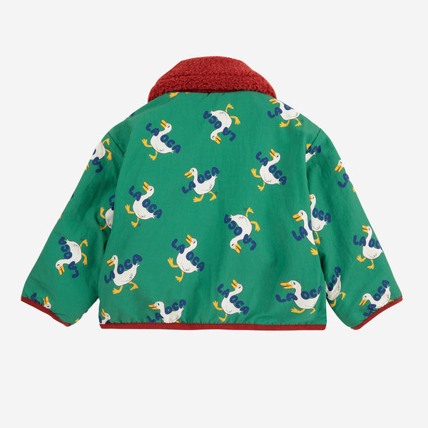 La Oca All Over Print Reversible Baby Sheepskin Jacket