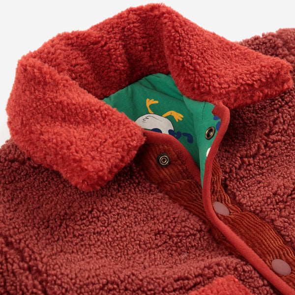 La Oca All Over Print Reversible Baby Sheepskin Jacket