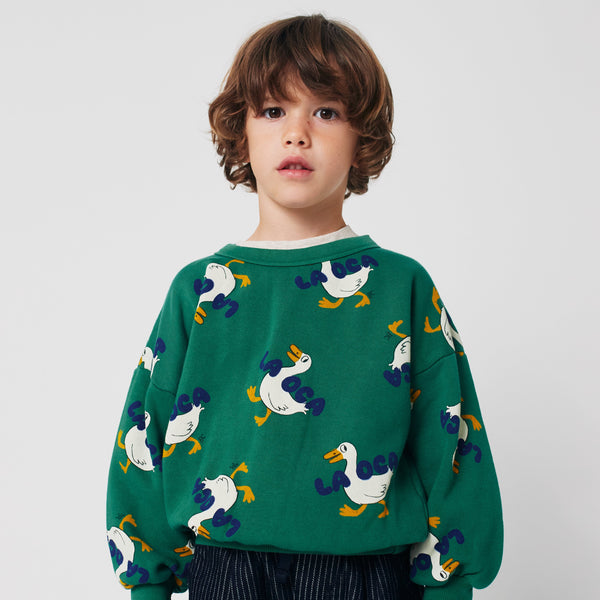 La Oca Goose Round Neck Cotton Sweatshirt