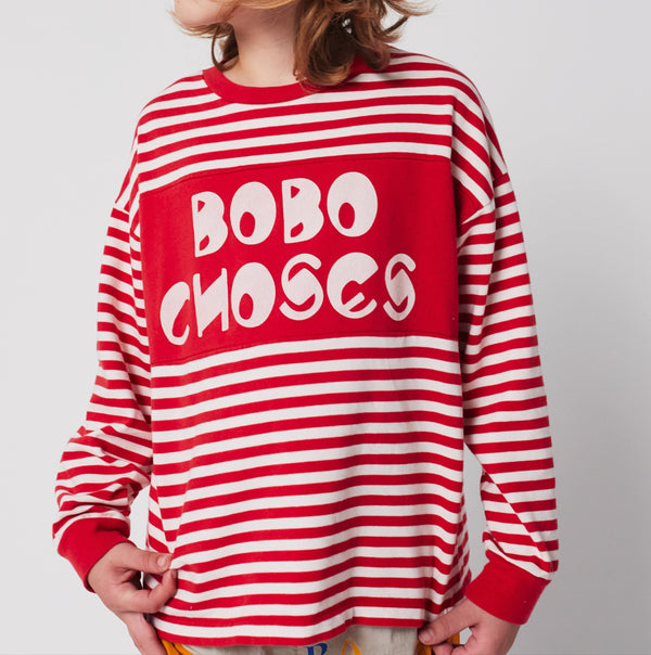 Bobo Choses Stripes Cotton Long Sleeve T-Shirt