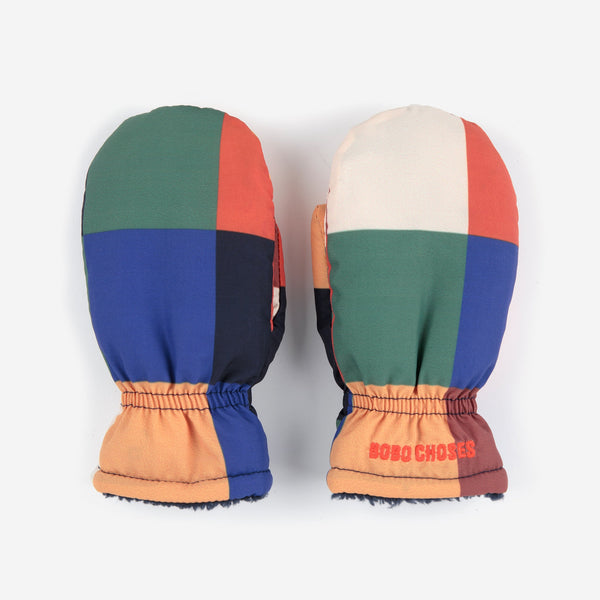 Multicolour Tiles Mittens
