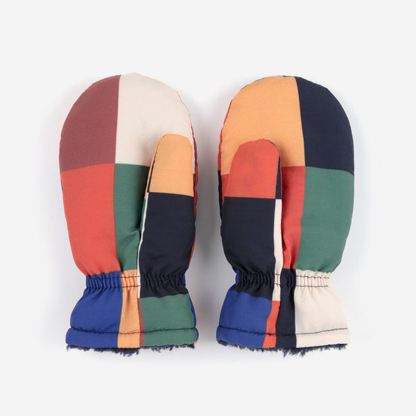 Multicolour Tiles Mittens