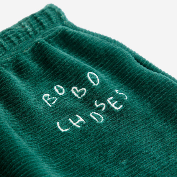 Bobo Choses Velvet Footed Baby Leggings (Green)