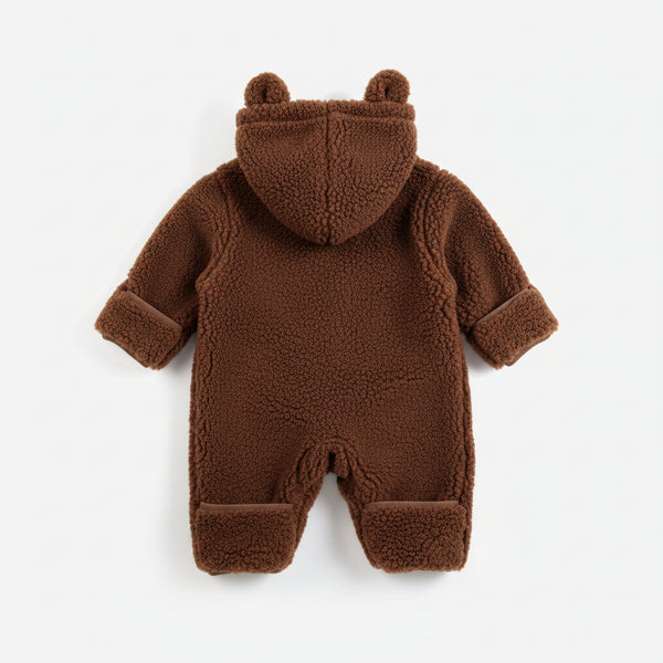 Bobo Choses Sheepskin Borg Pramsuit Overall (Dark Brown)