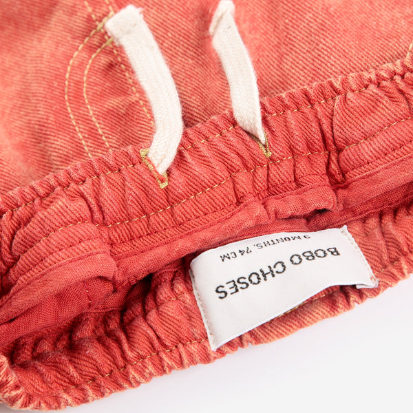 Booo Bo Choses Tag Baby Cotton Denim Pants (Red)