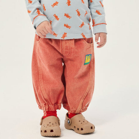 Booo Bo Choses Tag Baby Cotton Denim Pants (Red)
