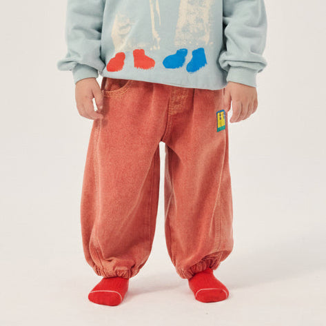 Booo Bo Choses Tag Baby Cotton Denim Pants (Red)