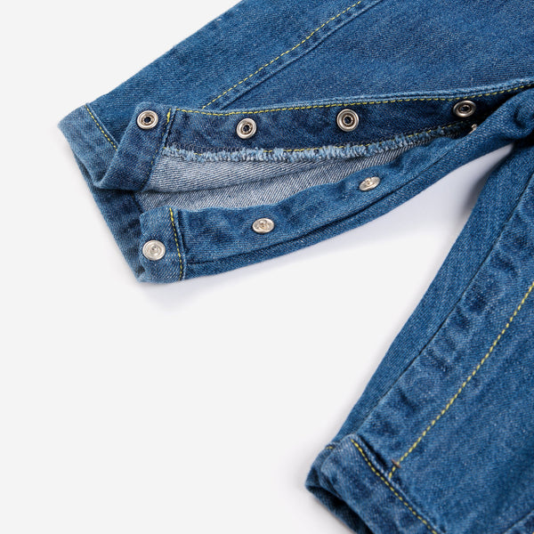 Booo Bo Choses Tag Denim Baby Dungaree Overalls (Midnight Blue)