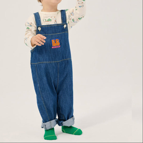 Booo Bo Choses Tag Denim Baby Dungaree Overalls (Midnight Blue)