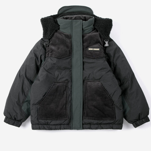 Bobo Choses Padded Puffer Hooded Anorak Coat (Midnight Blue)