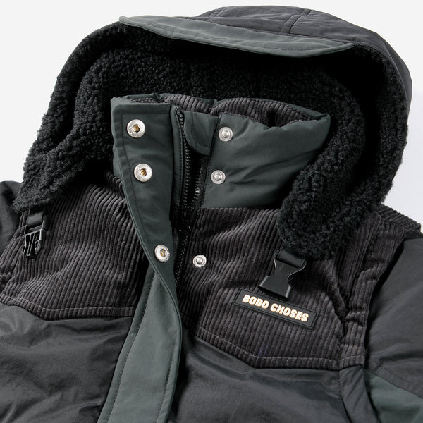 Bobo Choses Padded Puffer Hooded Anorak Coat (Midnight Blue)