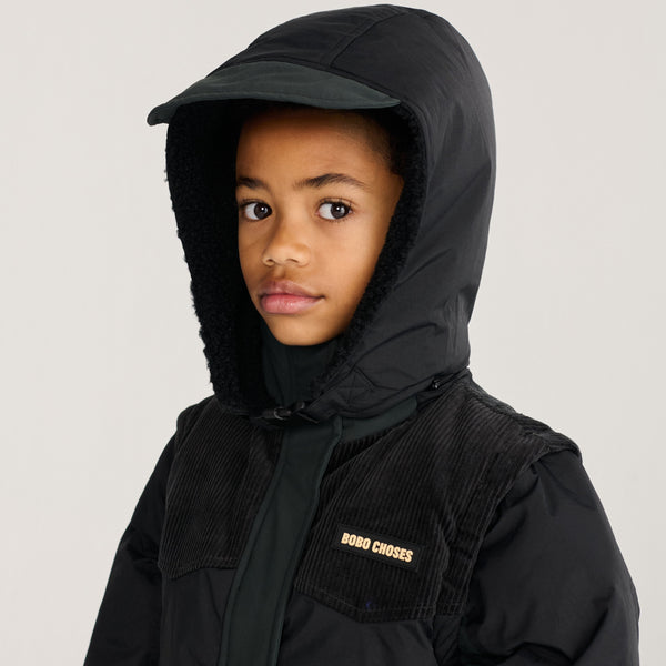 Bobo Choses Padded Puffer Hooded Anorak Coat (Midnight Blue)