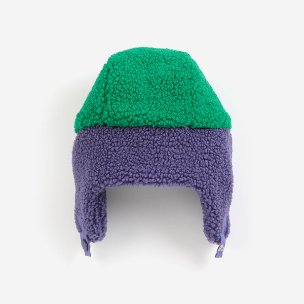 Bobo Choses Colour Block Sheepskin Baby Chapka (Multicolour)