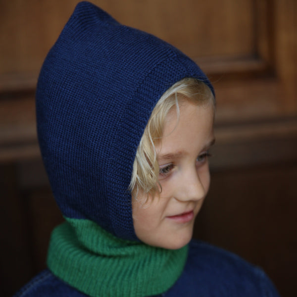 Eddy Merino Wool Balaclava (Blue/Grass)