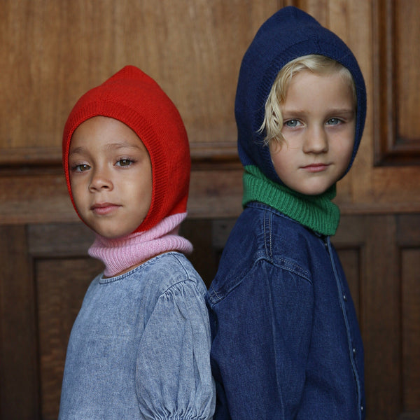 Eddy Merino Wool Balaclava (Blue/Grass)