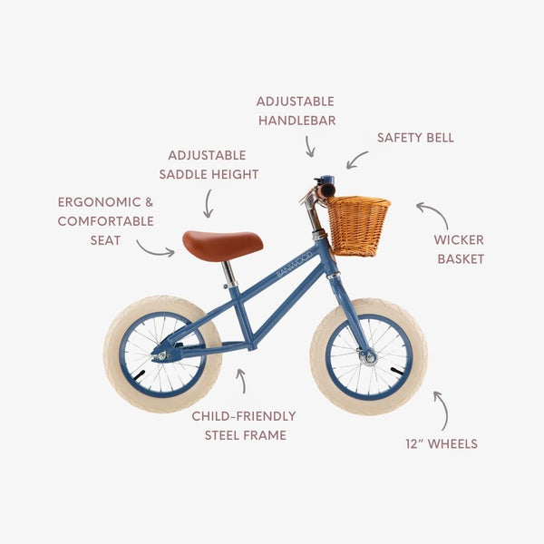 Banwood First GO! Balance Bike (Blue)
