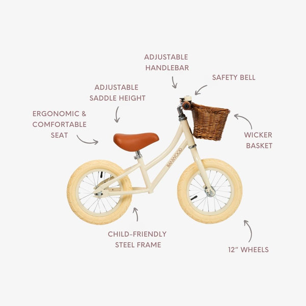 Banwood First GO! Balance Bike (Cream)
