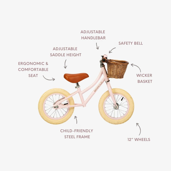 Banwood First GO! Balance Bike (Pink)