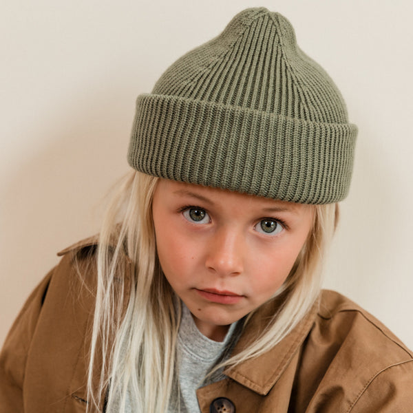 Fonzie Merino Wool Beanie (Artichoke)