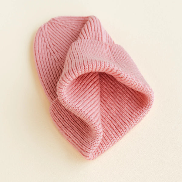 Fonzie Merino Wool Beanie (Bubblegum)