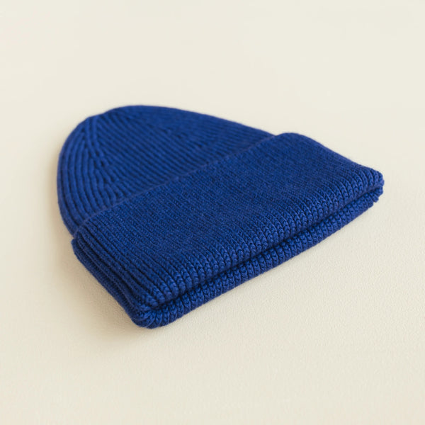 Fonzie Merino Wool Beanie (Cobalt)