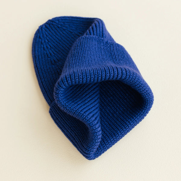 Fonzie Merino Wool Beanie (Cobalt)