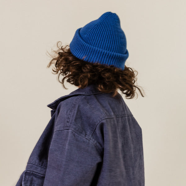 Fonzie Merino Wool Beanie (Cobalt)