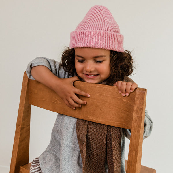 Fonzie Merino Wool Beanie (Cotton Candy)