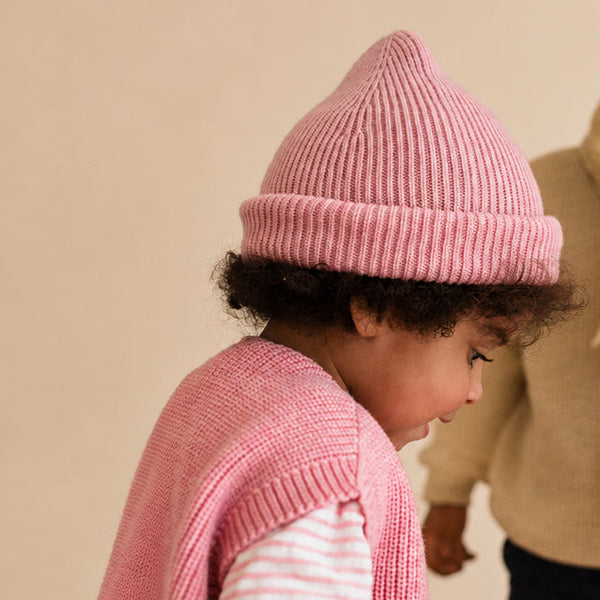 Fonzie Merino Wool Beanie (Cotton Candy)