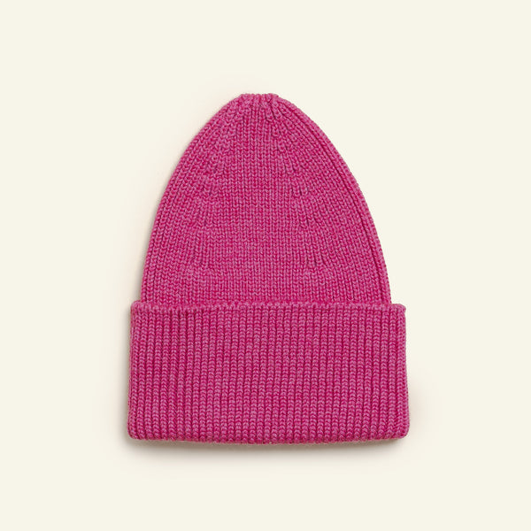 Fonzie Merino Wool Beanie (Fuscia)