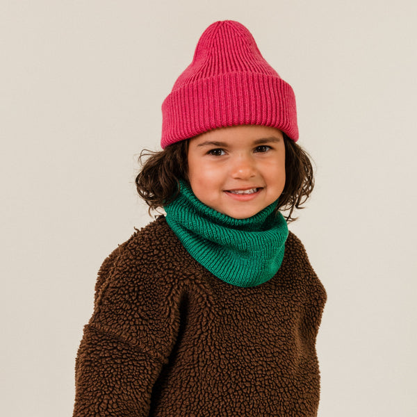Fonzie Merino Wool Beanie (Fuscia)