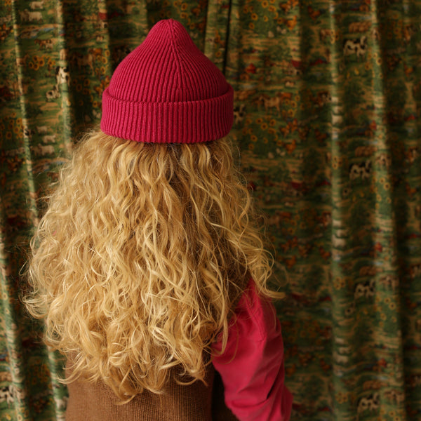 Fonzie Merino Wool Beanie (Fuscia)