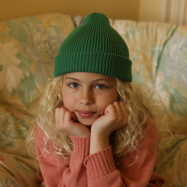 Fonzie Merino Wool Beanie (Grass)