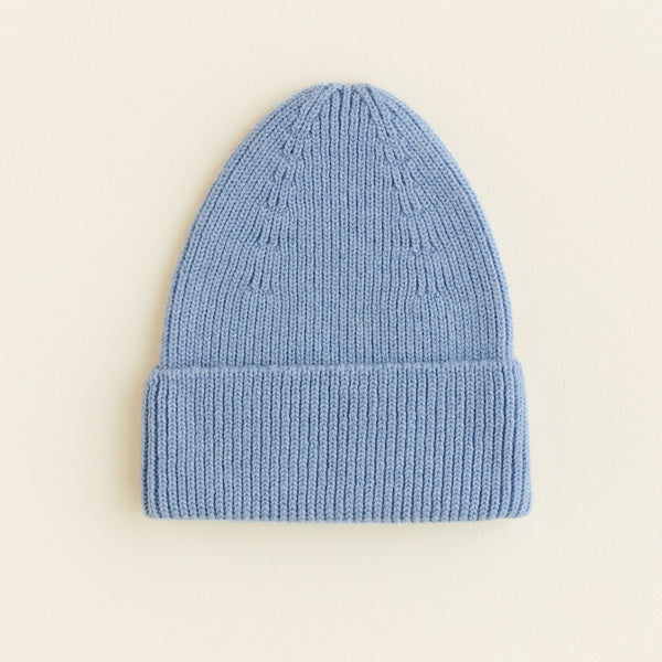 Fonzie Merino Wool Beanie (Light Blue)