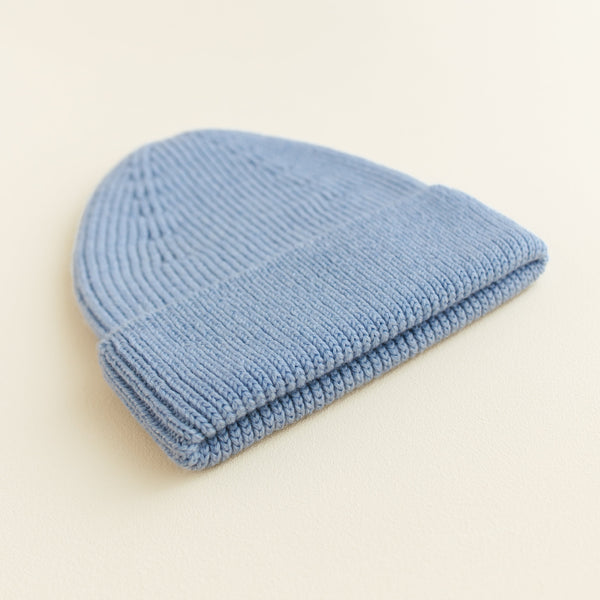 Fonzie Merino Wool Beanie (Light Blue)