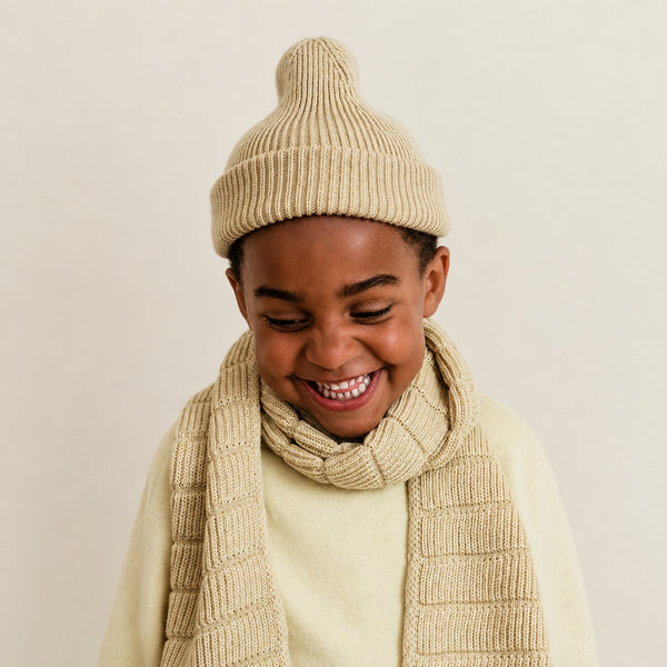 Fonzie Merino Wool Beanie (Light Yellow)