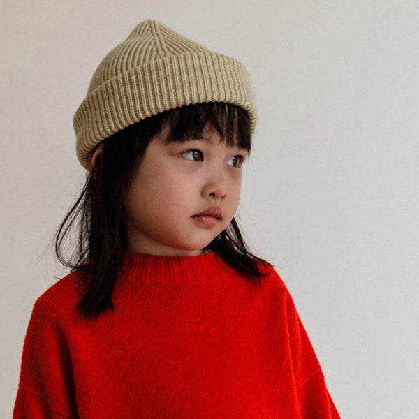 Fonzie Merino Wool Beanie (Light Yellow)
