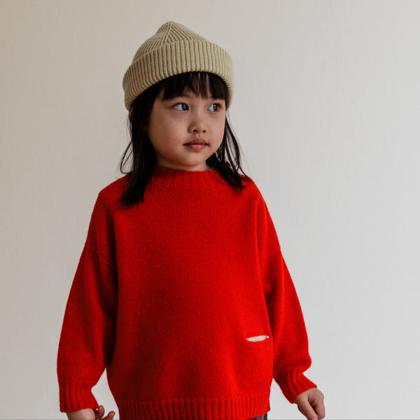 Fonzie Merino Wool Beanie (Light Yellow)