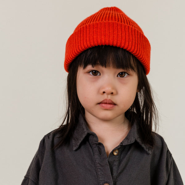Fonzie Merino Wool Beanie (Red)