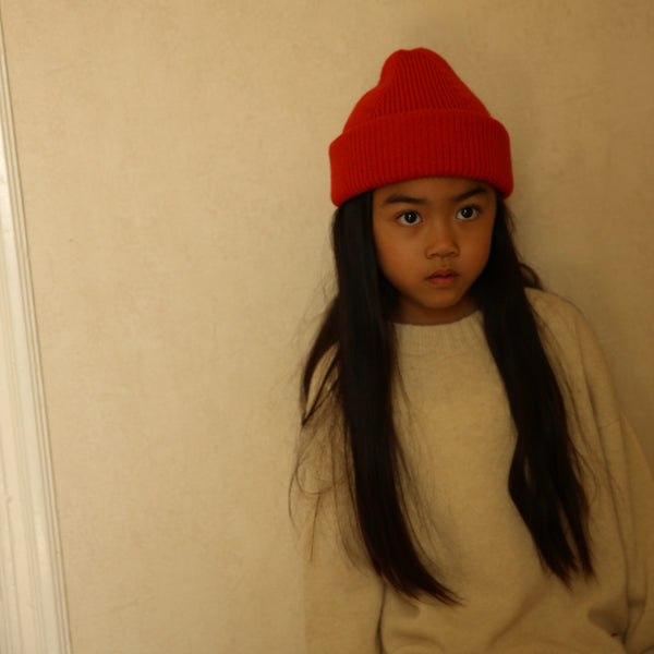 Fonzie Merino Wool Beanie (Red)