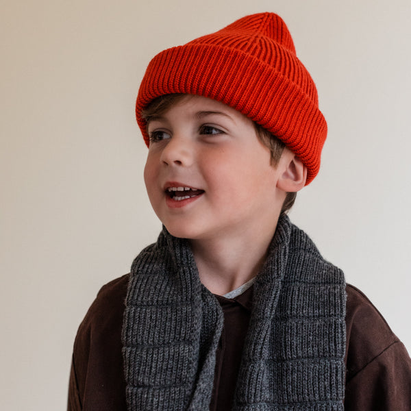 Fonzie Merino Wool Beanie (Red)