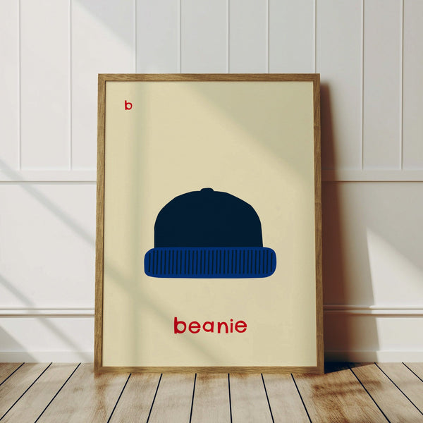 B for Beanie- Alphabet Art Print