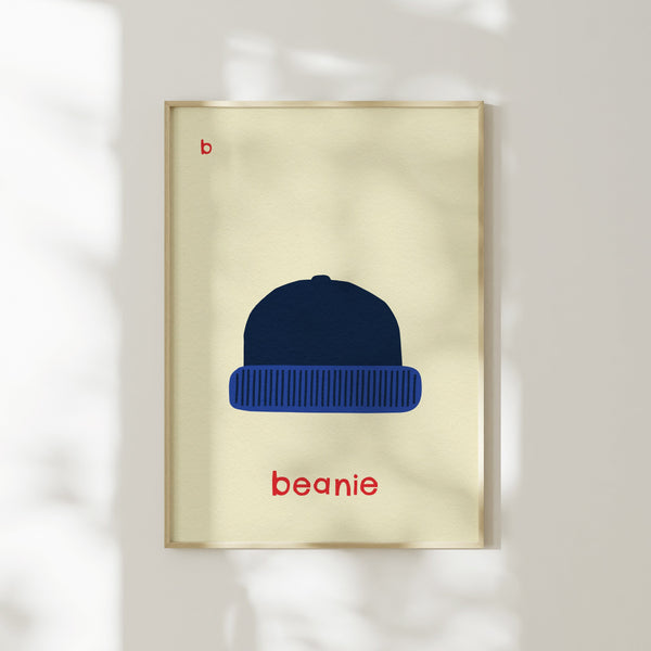 B for Beanie- Alphabet Art Print