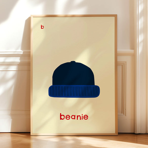 B for Beanie- Alphabet Art Print