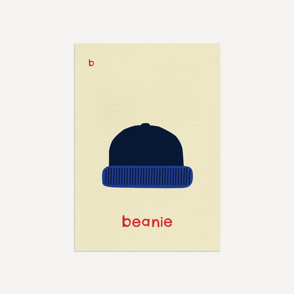 B for Beanie- Alphabet Art Print